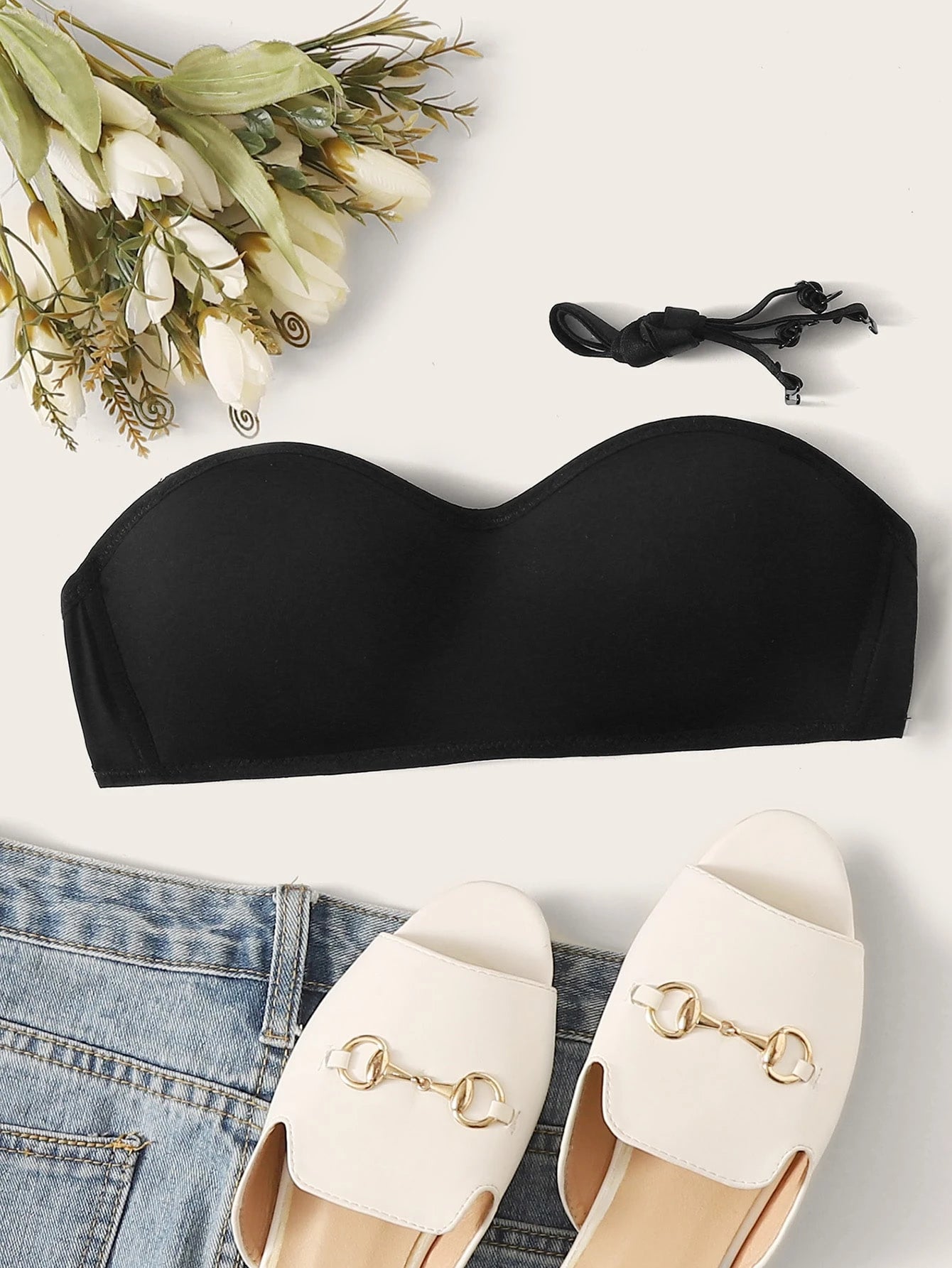Bandeau Bra with Adjustable Straps | Seamless Comfortable Fit | Versatile Everyday Wear
