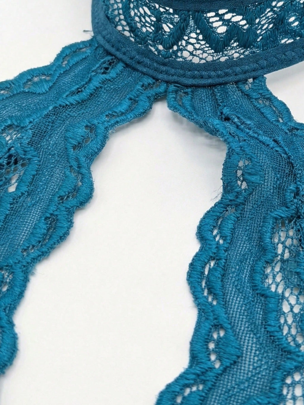 Sexy Floral Lace Scallop Trim Crotchless Teddy Bodysuit Lingerie