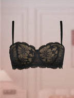 Women’s Lace Underwire Push-Up Bra | Strapless Bandeau Detachable Straps Invisible Lingerie Top