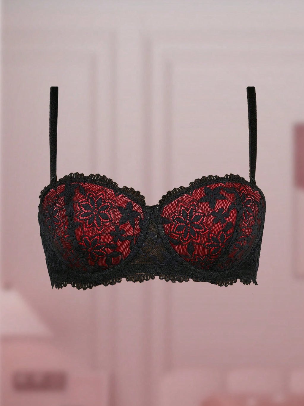 Women’s Lace Underwire Push-Up Bra | Strapless Bandeau Detachable Straps Invisible Lingerie Top