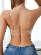 Women’s Lace Underwire Push-Up Bra | Strapless Bandeau Detachable Straps Invisible Lingerie Top