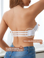 Women’s Lace Underwire Push-Up Bra | Strapless Bandeau Detachable Straps Invisible Lingerie Top