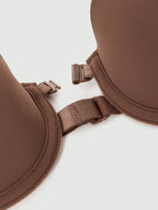 Women’s Beige Seamless Strapless Backless Bra – Padded Push-Up Bralette | Casual Everyday Comfort