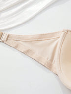 Women’s Beige Seamless Strapless Backless Bra – Padded Push-Up Bralette | Casual Everyday Comfort