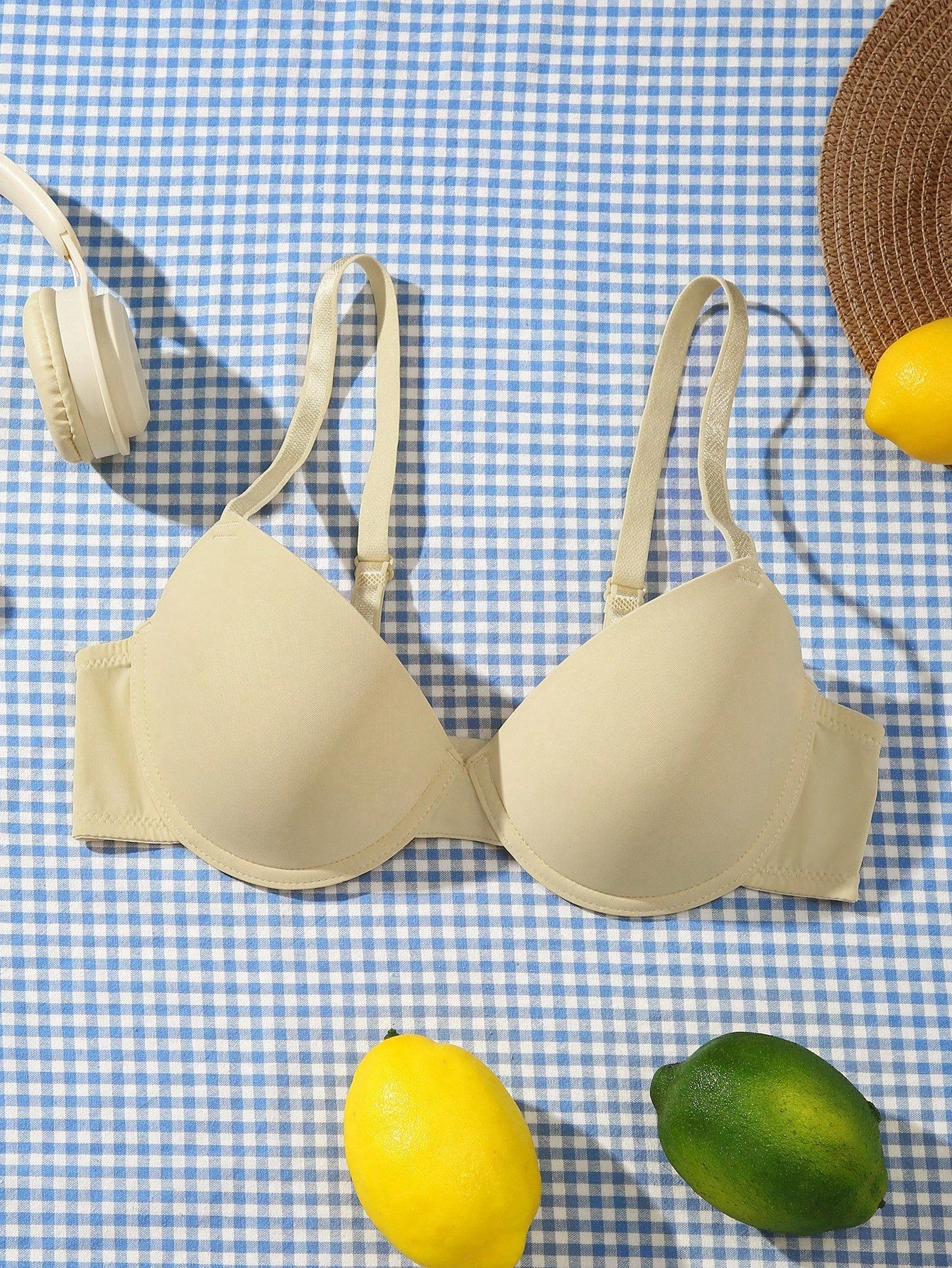 Underwire Bra with Adjustable Straps | Solid Color Support Fit | Comfortable Everyday Wear