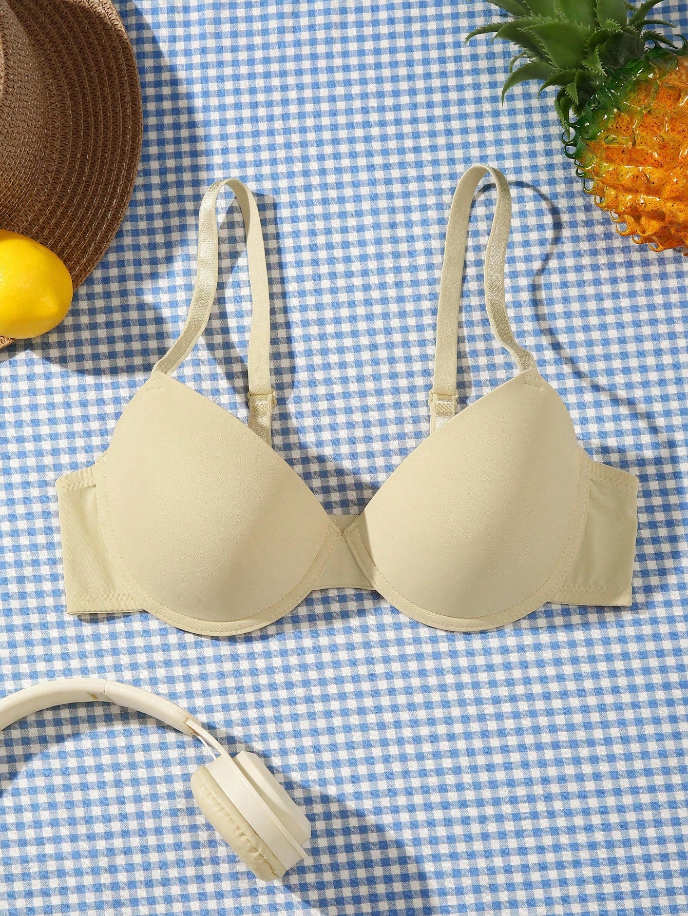 Underwire Bra with Adjustable Straps | Solid Color Support Fit | Comfortable Everyday Wear
