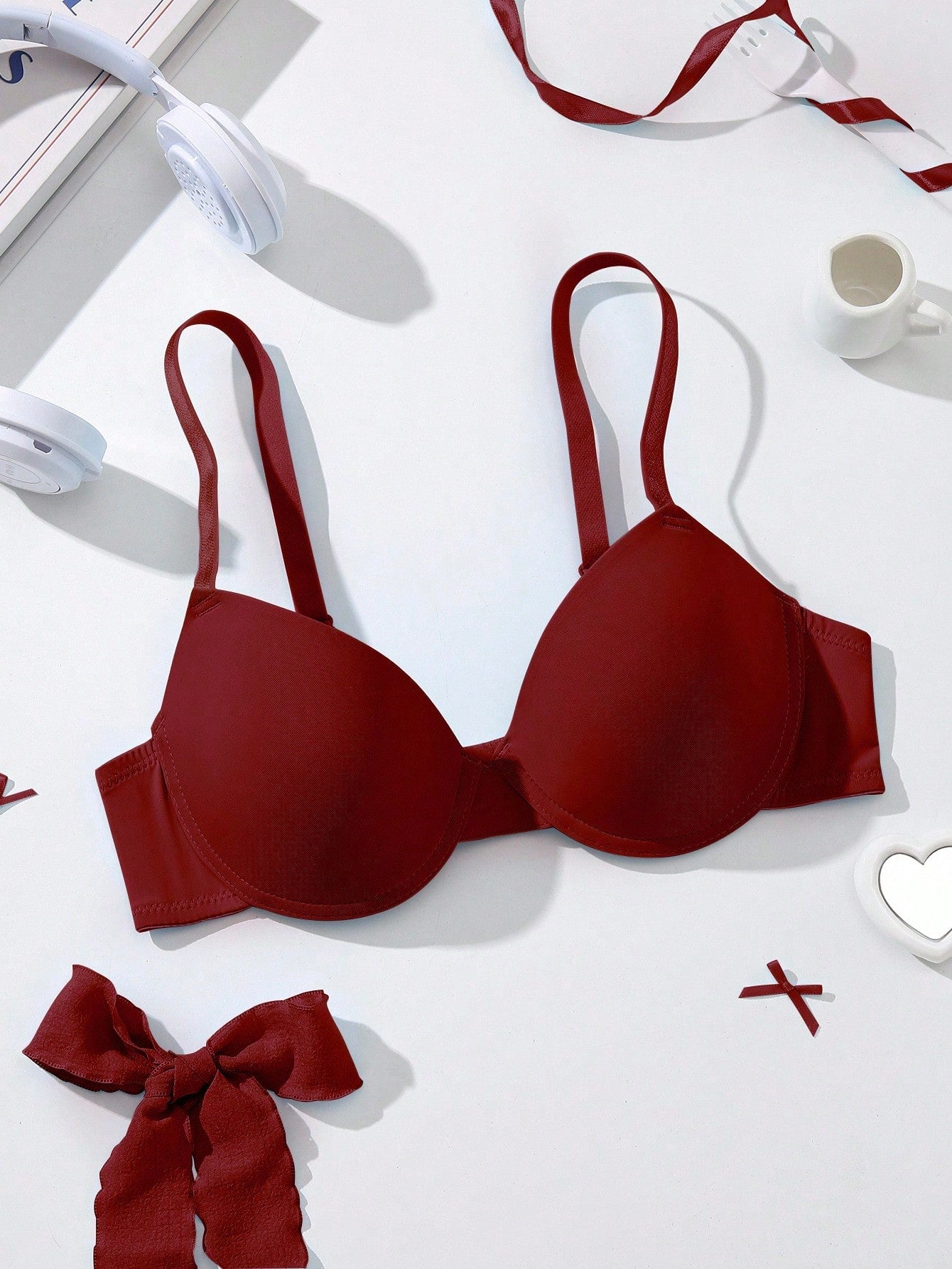 Underwire Bra with Adjustable Straps | Solid Color Support Fit | Comfortable Everyday Wear