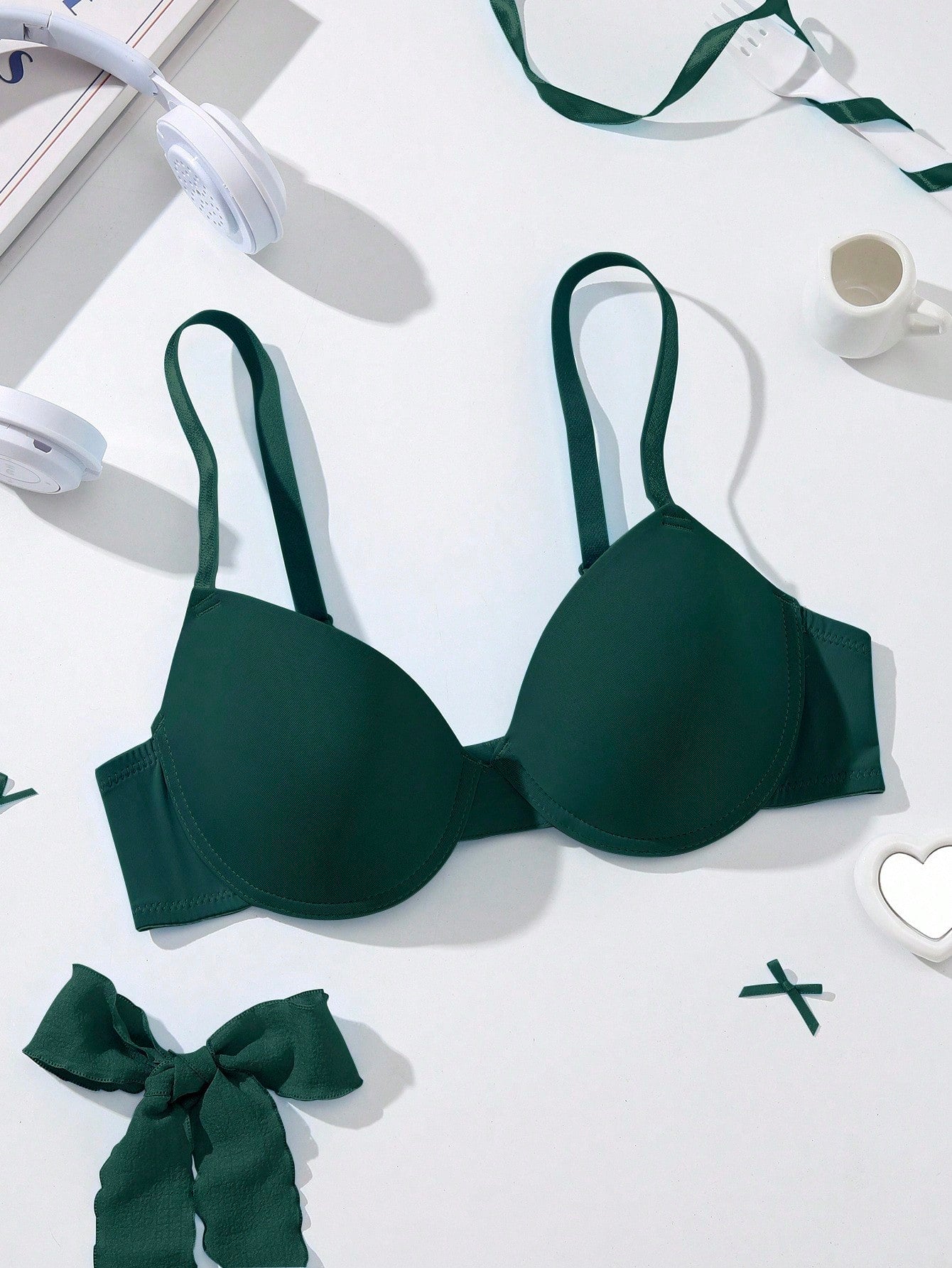 Underwire Bra with Adjustable Straps | Solid Color Support Fit | Comfortable Everyday Wear