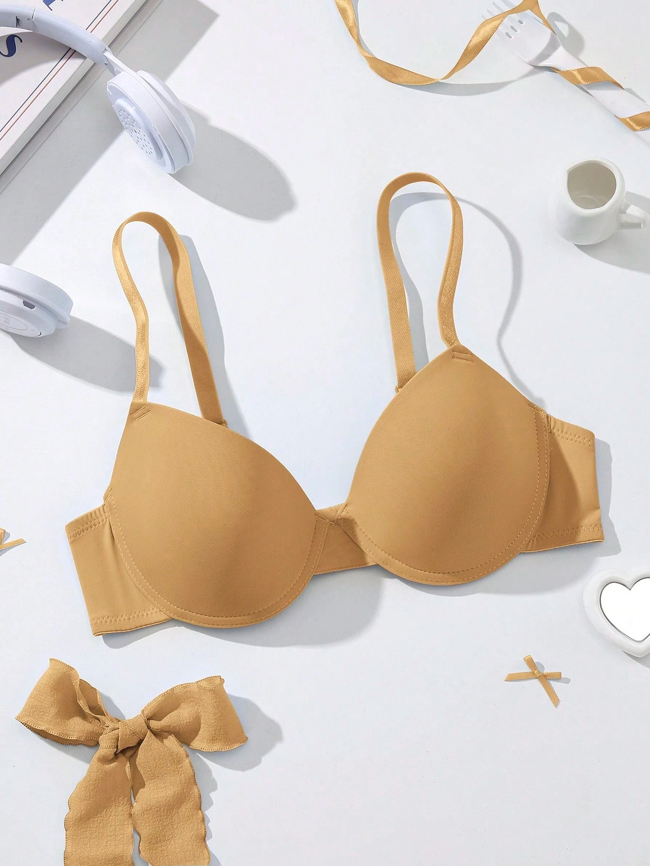 Underwire Bra with Adjustable Straps | Solid Color Support Fit | Comfortable Everyday Wear