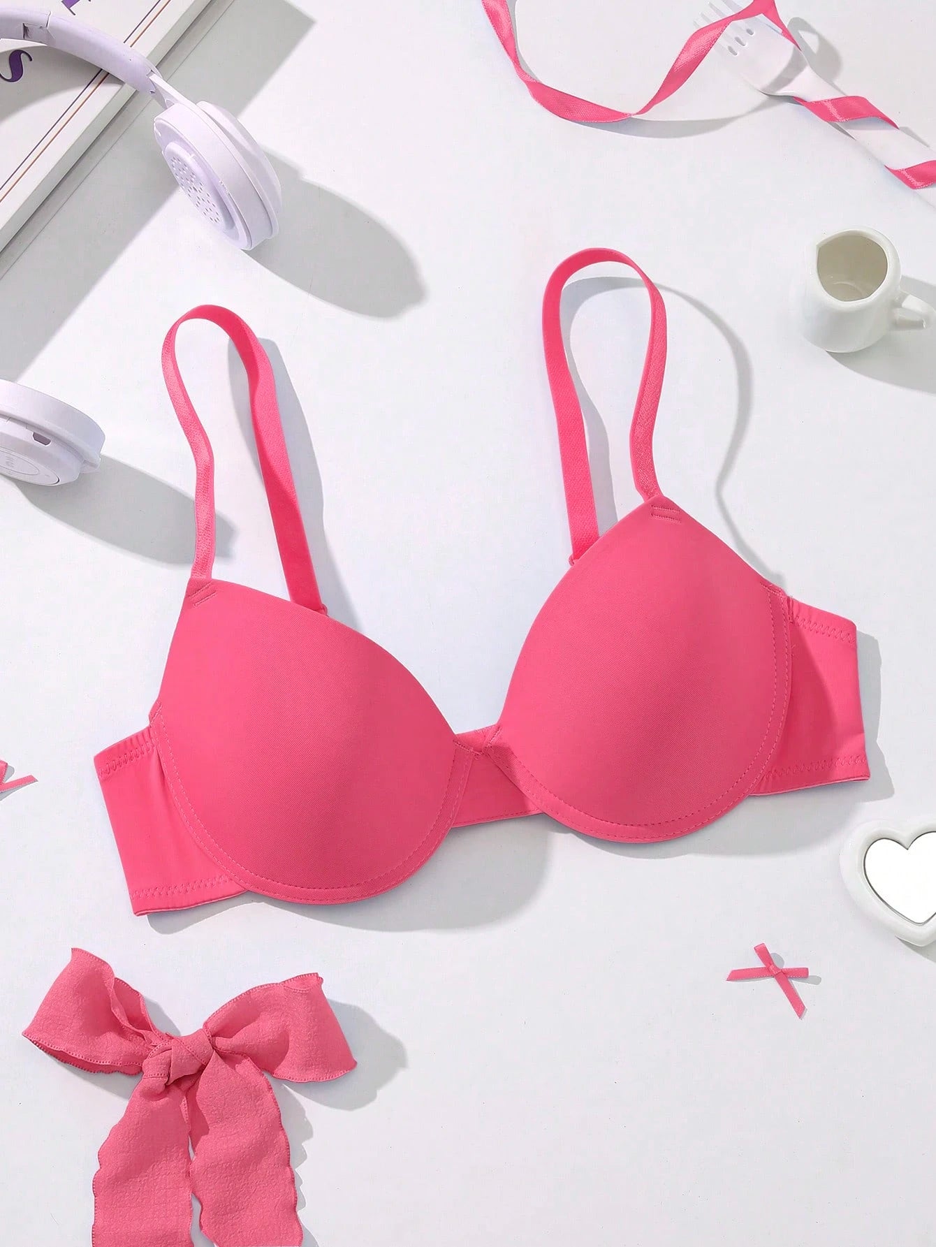 Underwire Bra with Adjustable Straps | Solid Color Support Fit | Comfortable Everyday Wear