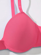Underwire Bra with Adjustable Straps | Solid Color Support Fit | Comfortable Everyday Wear