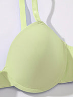 Underwire Bra with Adjustable Straps | Solid Color Support Fit | Comfortable Everyday Wear
