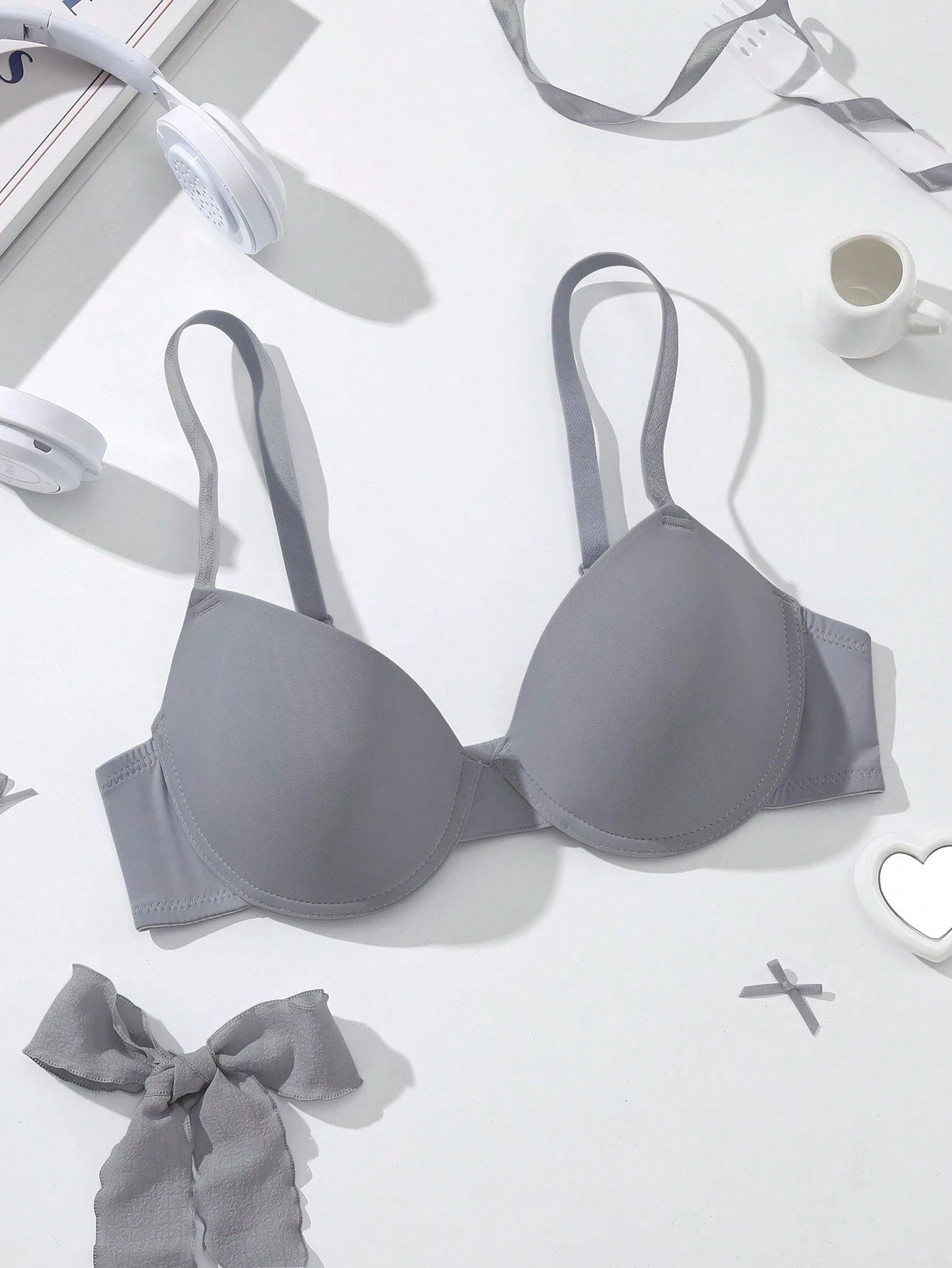 Underwire Bra with Adjustable Straps | Solid Color Support Fit | Comfortable Everyday Wear