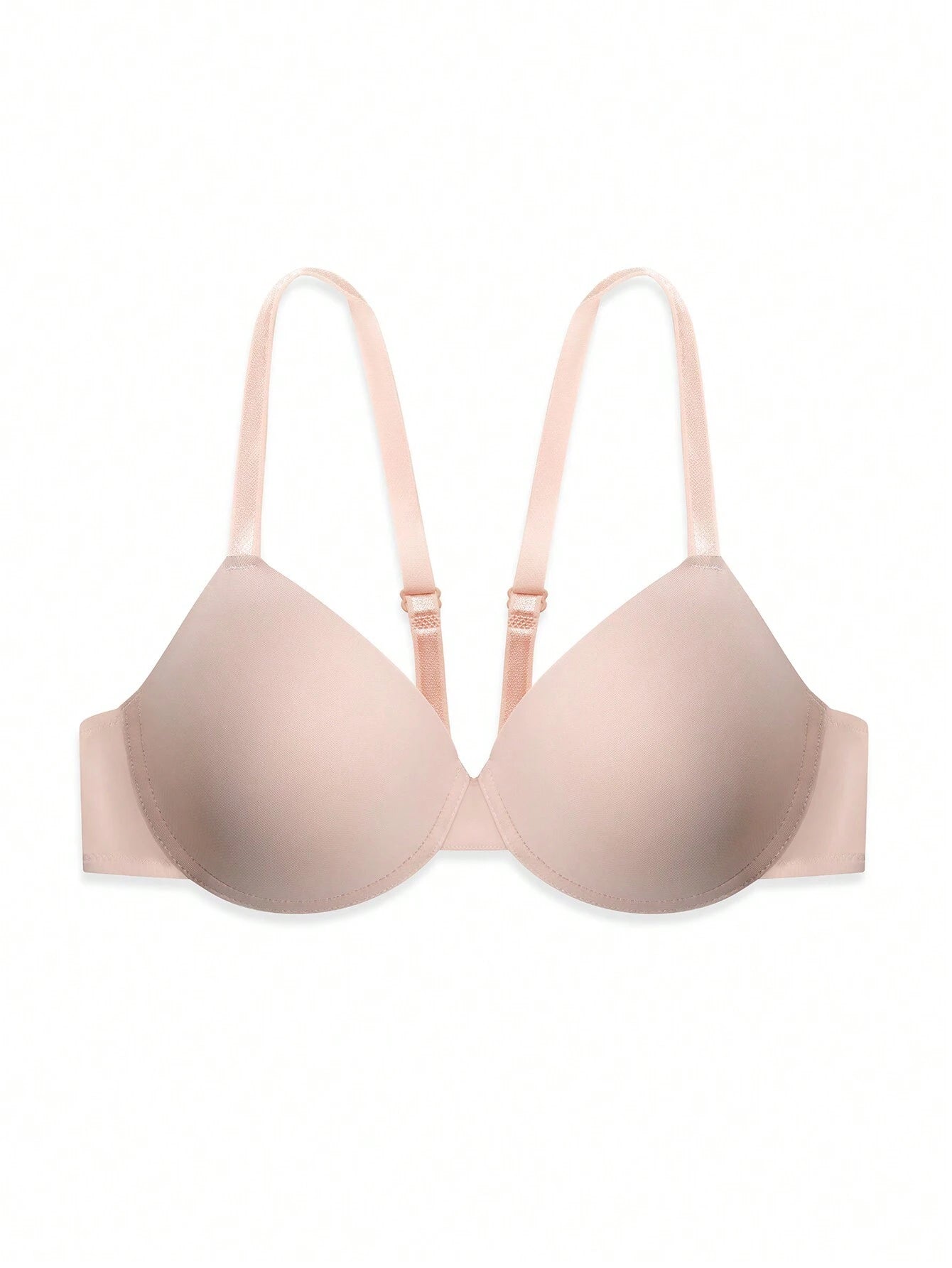 Underwire Bra with Adjustable Straps | Solid Color Support Fit | Comfortable Everyday Wear