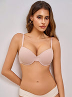 Underwire Bra with Adjustable Straps | Solid Color Support Fit | Comfortable Everyday Wear