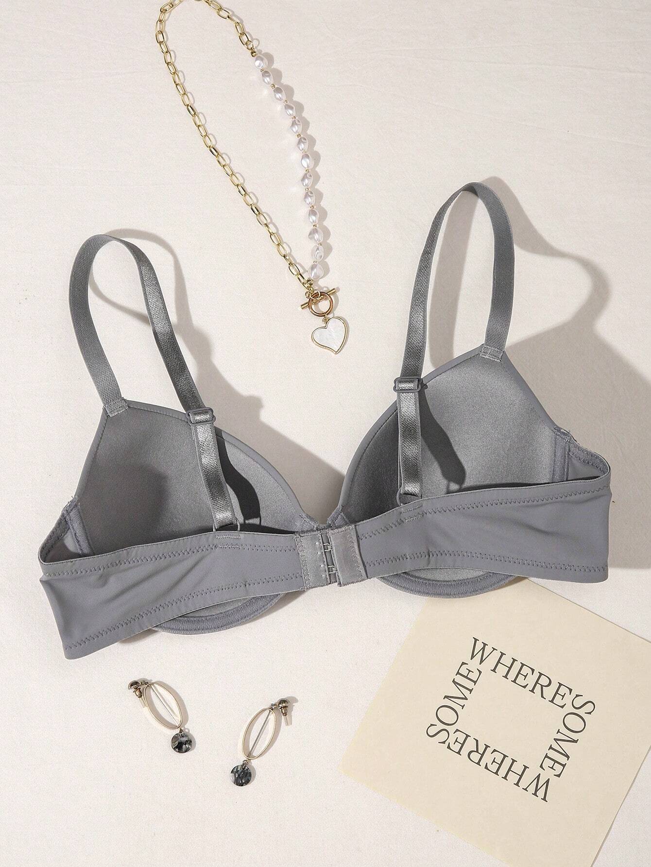 Underwire Bra with Adjustable Straps | Solid Color Support Fit | Comfortable Everyday Wear