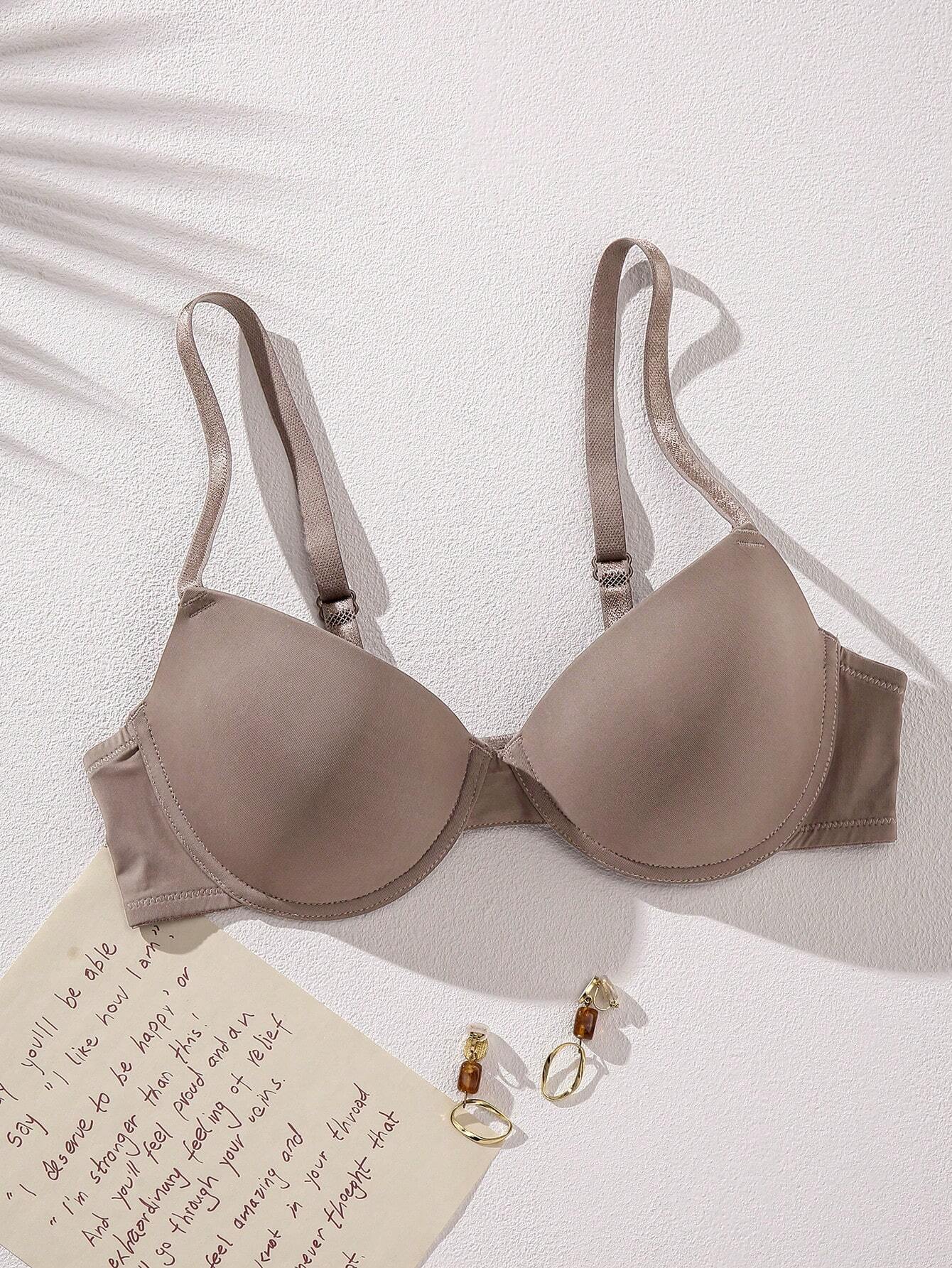 Underwire Bra with Adjustable Straps | Solid Color Support Fit | Comfortable Everyday Wear