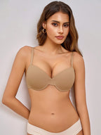 Underwire Bra with Adjustable Straps | Solid Color Support Fit | Comfortable Everyday Wear