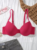 Underwire Bra with Adjustable Straps | Solid Color Support Fit | Comfortable Everyday Wear