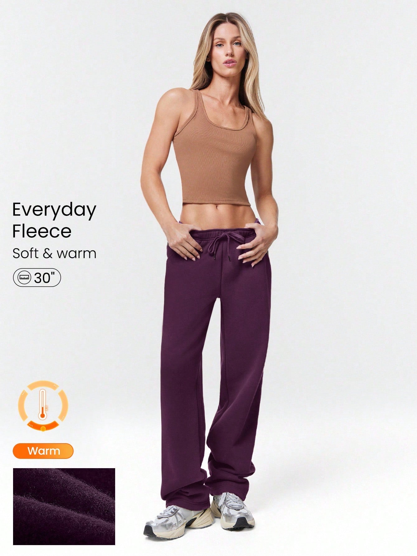 Clean & Modern Everyday Fleece Wide Leg Lounge Pants