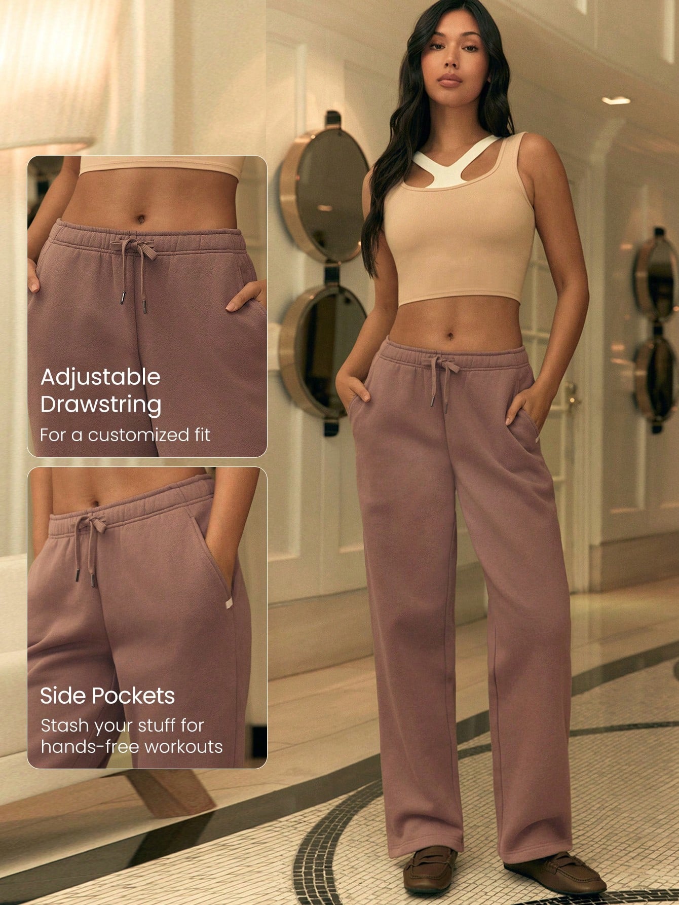Clean & Modern Everyday Fleece Wide Leg Lounge Pants