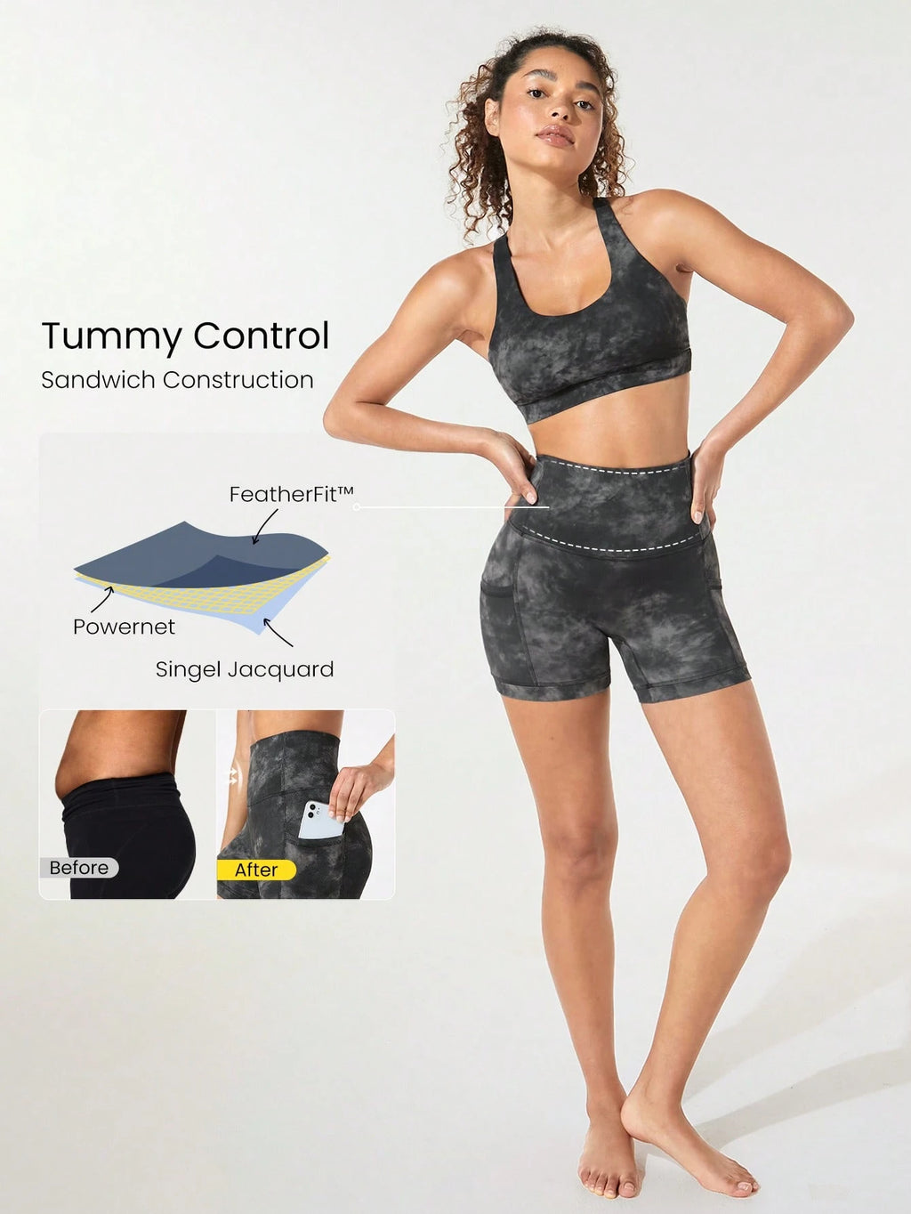 Clean & Direct (Best for general use)  Women's 4.3" Anti-Slip Pocket Bike Shorts - No Front Seam