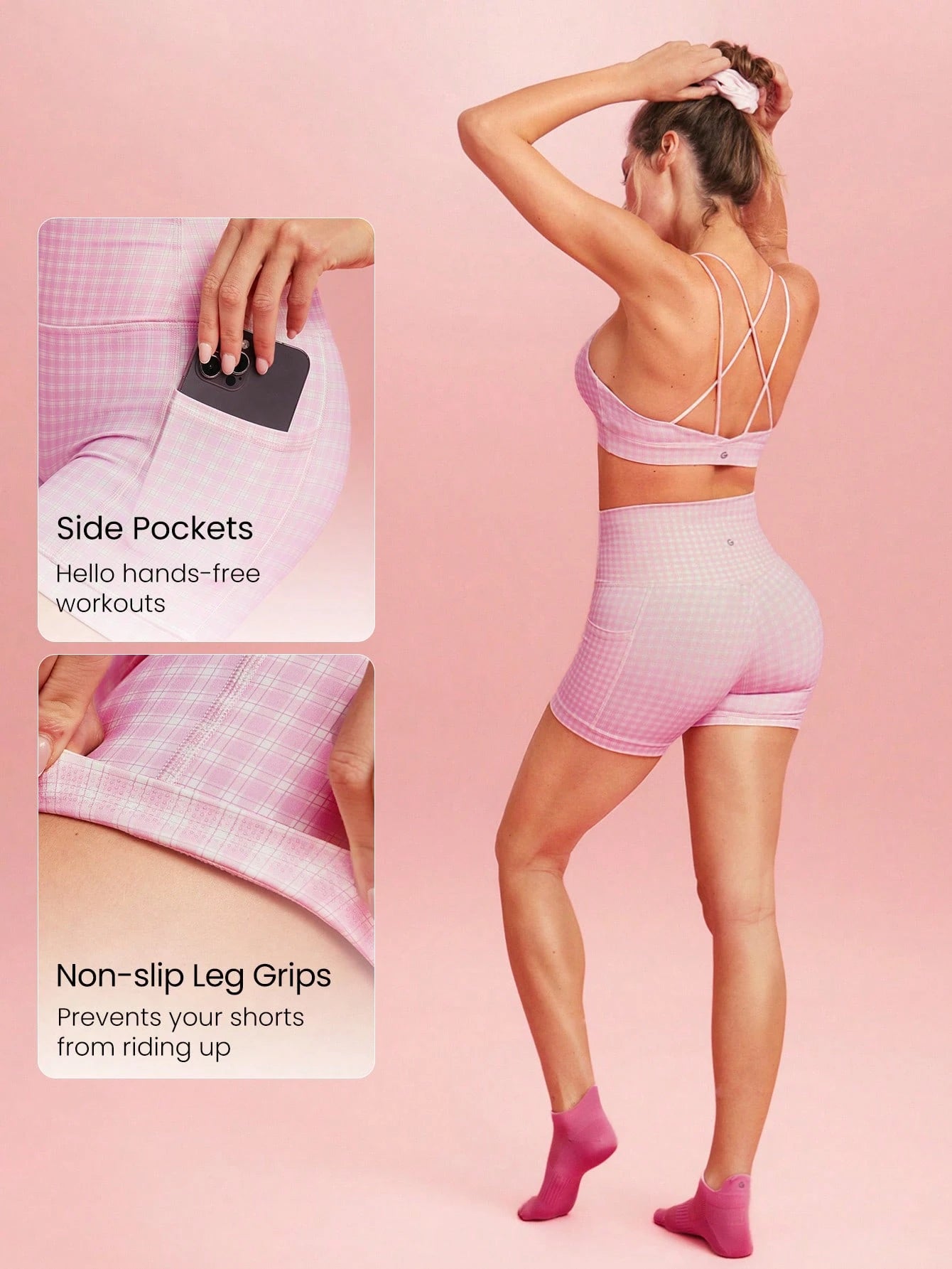 Clean & Direct (Best for general use)  Women's 4.3" Anti-Slip Pocket Bike Shorts - No Front Seam