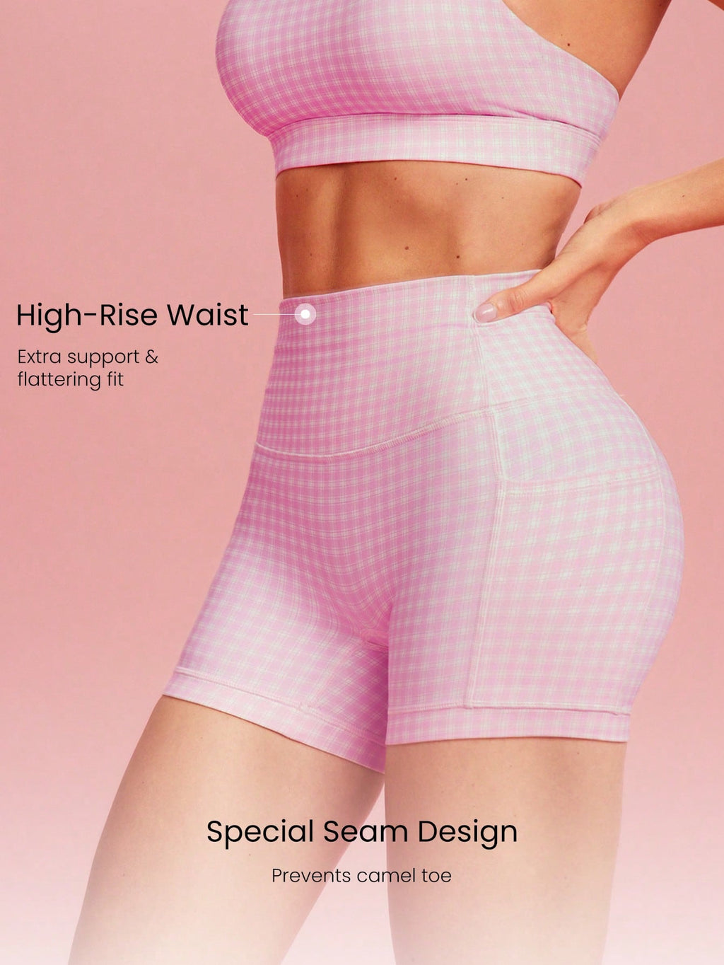Clean & Direct (Best for general use)  Women's 4.3" Anti-Slip Pocket Bike Shorts - No Front Seam