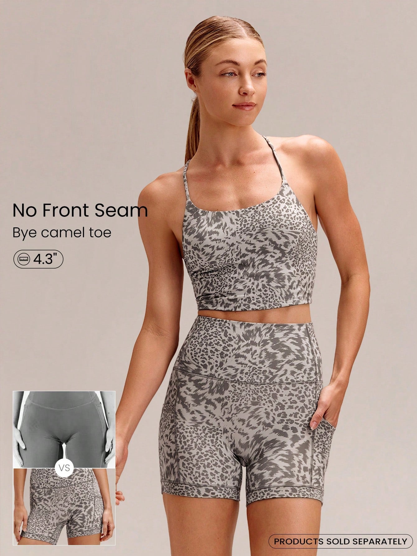 Clean & Direct (Best for general use)  Women's 4.3" Anti-Slip Pocket Bike Shorts - No Front Seam