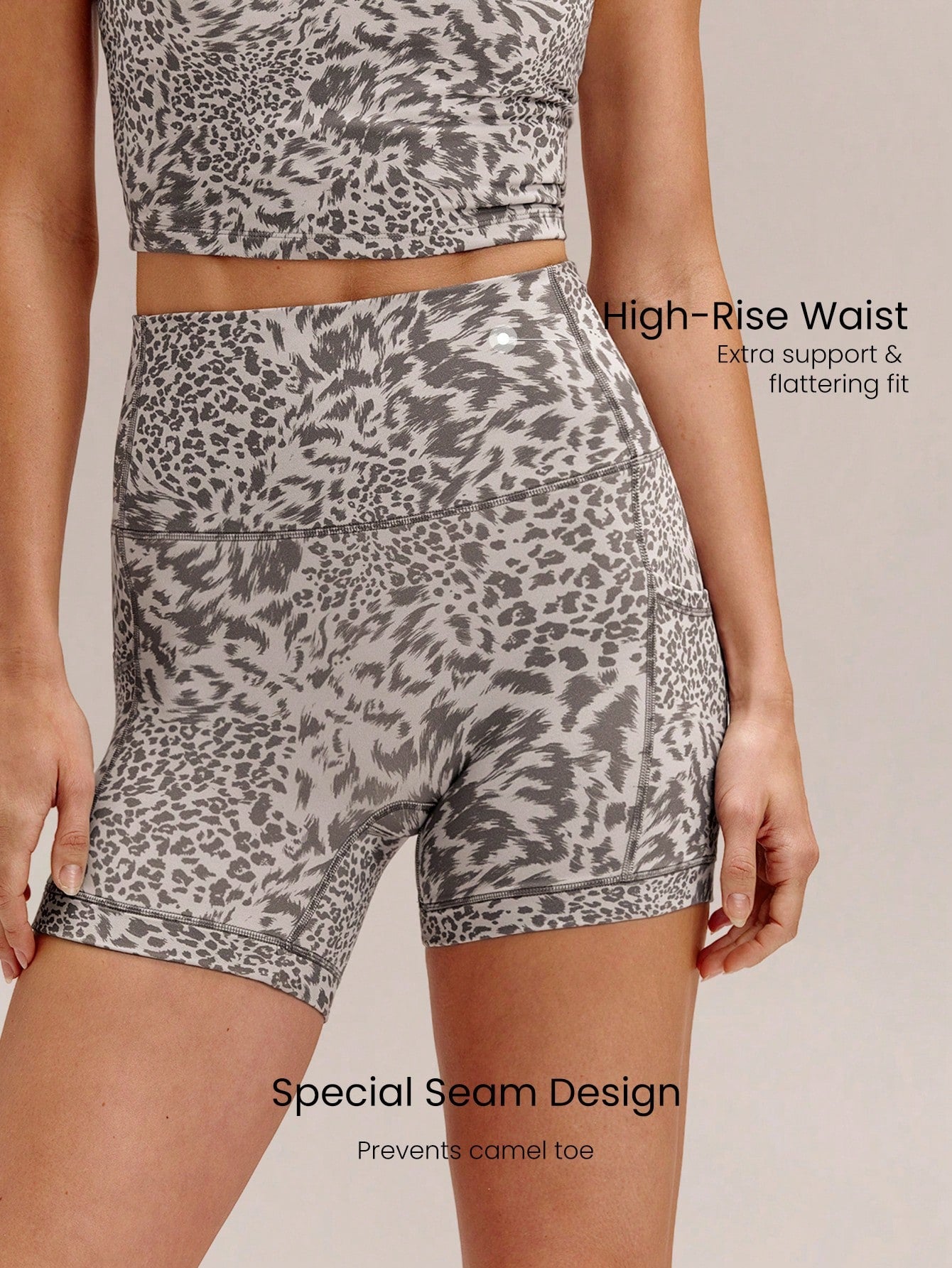 Clean & Direct (Best for general use)  Women's 4.3" Anti-Slip Pocket Bike Shorts - No Front Seam