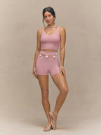 Clean & Direct (Best for general use)  Women's 4.3" Anti-Slip Pocket Bike Shorts - No Front Seam