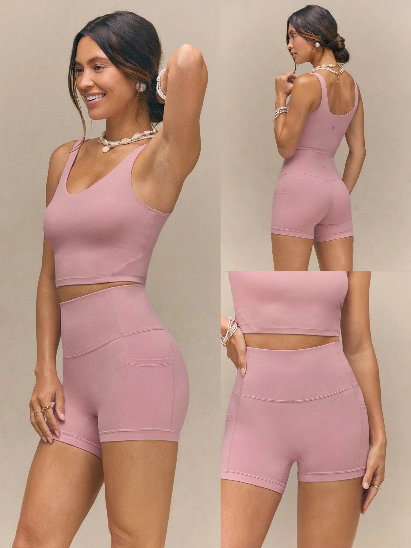 Clean & Direct (Best for general use)  Women's 4.3" Anti-Slip Pocket Bike Shorts - No Front Seam