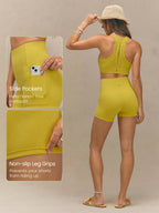 Clean & Direct (Best for general use)  Women's 4.3" Anti-Slip Pocket Bike Shorts - No Front Seam