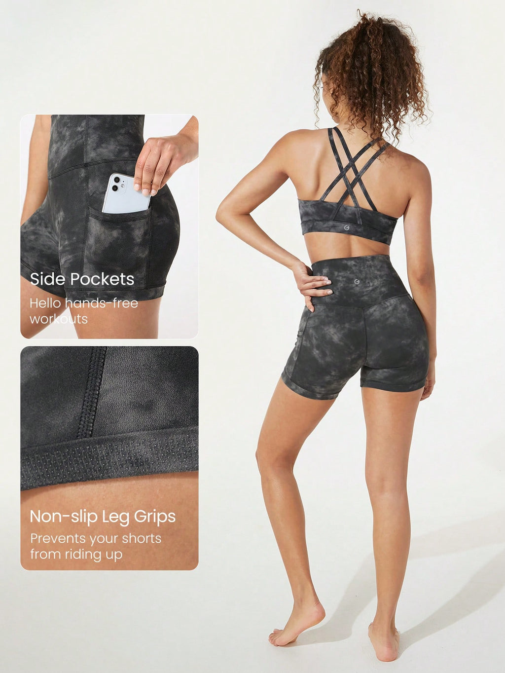 Clean & Direct (Best for general use)  Women's 4.3" Anti-Slip Pocket Bike Shorts - No Front Seam