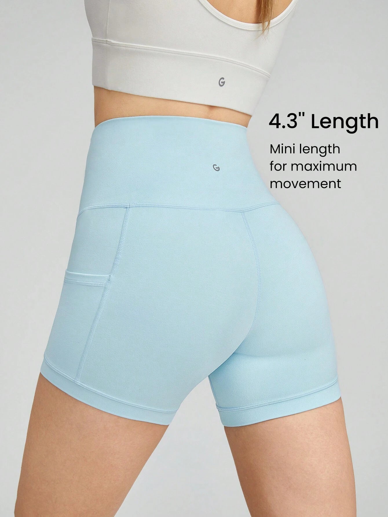 Clean & Direct (Best for general use)  Women's 4.3" Anti-Slip Pocket Bike Shorts - No Front Seam