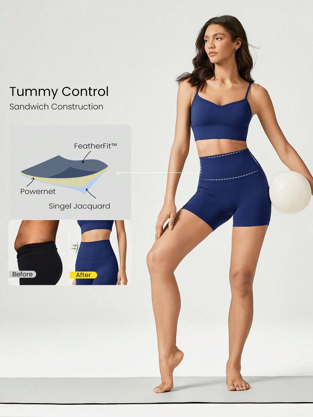 Clean & Direct (Best for general use)  Women's 4.3" Anti-Slip Pocket Bike Shorts - No Front Seam