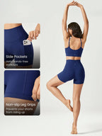 Clean & Direct (Best for general use)  Women's 4.3" Anti-Slip Pocket Bike Shorts - No Front Seam