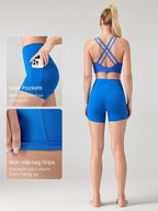 Clean & Direct (Best for general use)  Women's 4.3" Anti-Slip Pocket Bike Shorts - No Front Seam