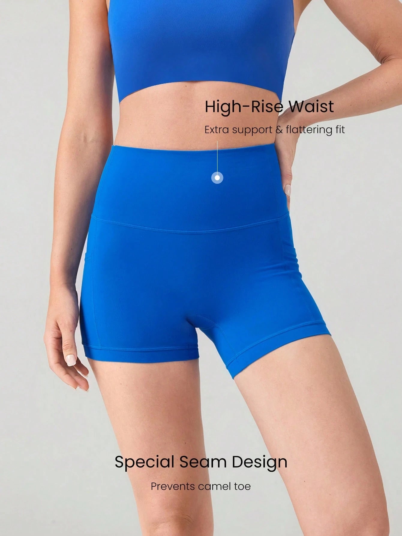 Clean & Direct (Best for general use)  Women's 4.3" Anti-Slip Pocket Bike Shorts - No Front Seam