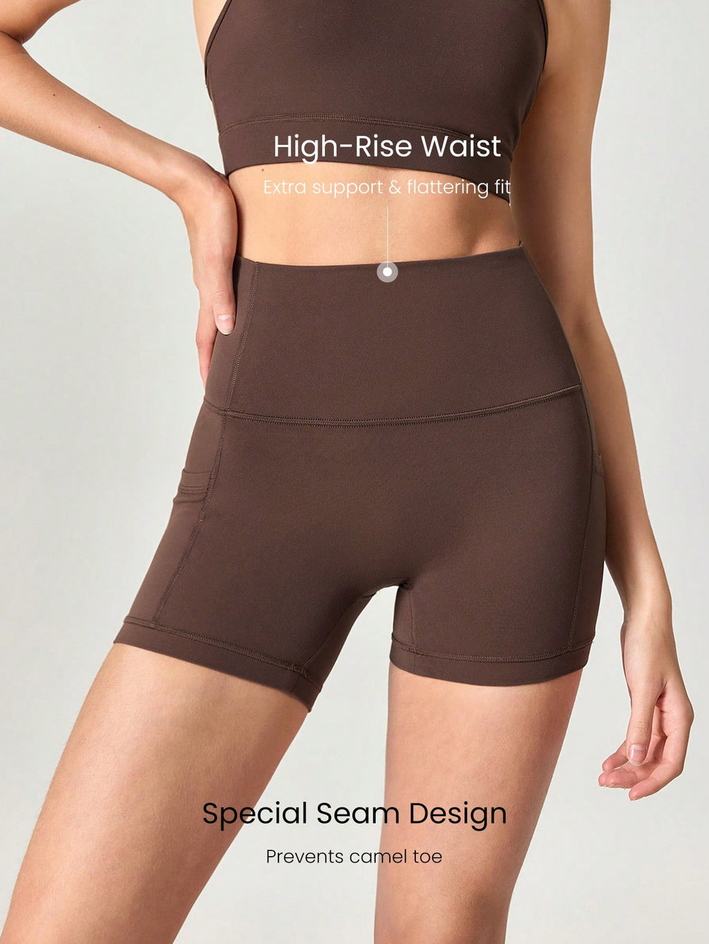 Clean & Direct (Best for general use)  Women's 4.3" Anti-Slip Pocket Bike Shorts - No Front Seam