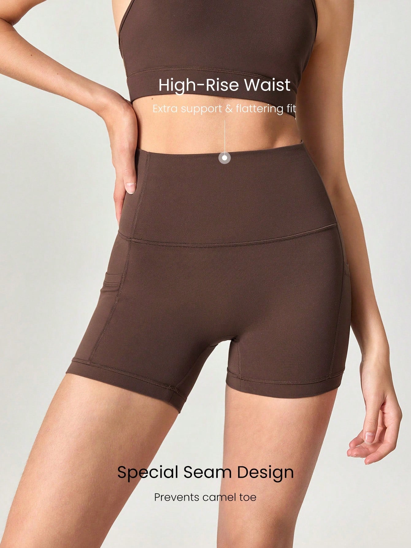 Clean & Direct (Best for general use)  Women's 4.3" Anti-Slip Pocket Bike Shorts - No Front Seam