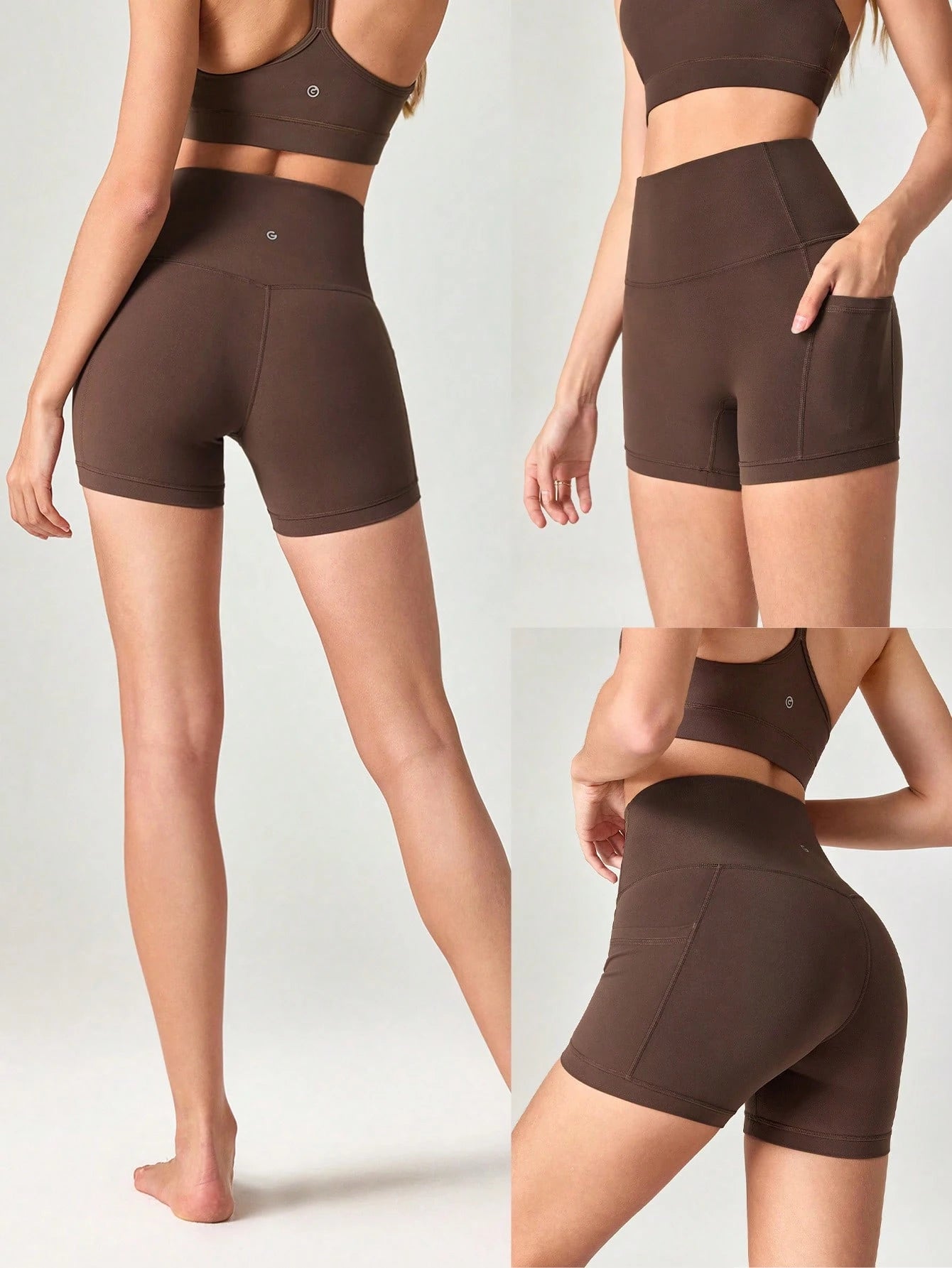 Clean & Direct (Best for general use)  Women's 4.3" Anti-Slip Pocket Bike Shorts - No Front Seam