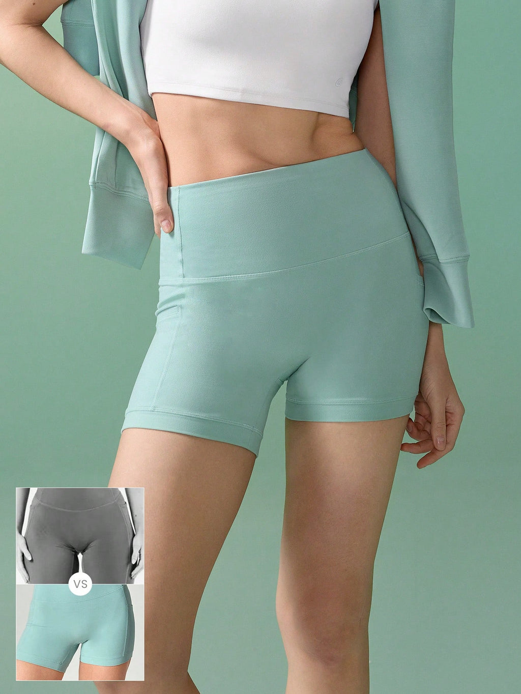 Clean & Direct (Best for general use)  Women's 4.3" Anti-Slip Pocket Bike Shorts - No Front Seam