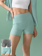 Clean & Direct (Best for general use)  Women's 4.3" Anti-Slip Pocket Bike Shorts - No Front Seam
