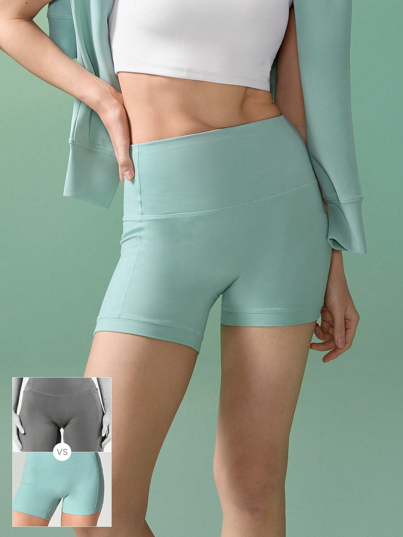 Clean & Direct (Best for general use)  Women's 4.3" Anti-Slip Pocket Bike Shorts - No Front Seam