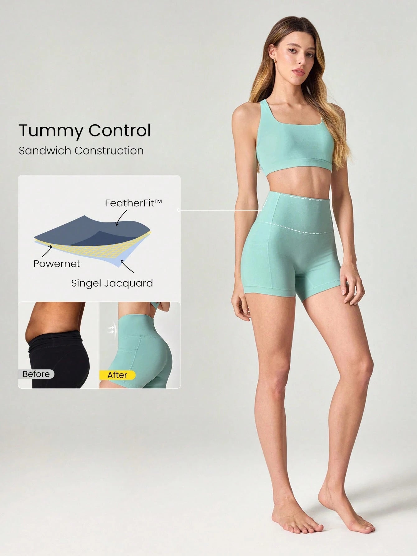 Clean & Direct (Best for general use)  Women's 4.3" Anti-Slip Pocket Bike Shorts - No Front Seam