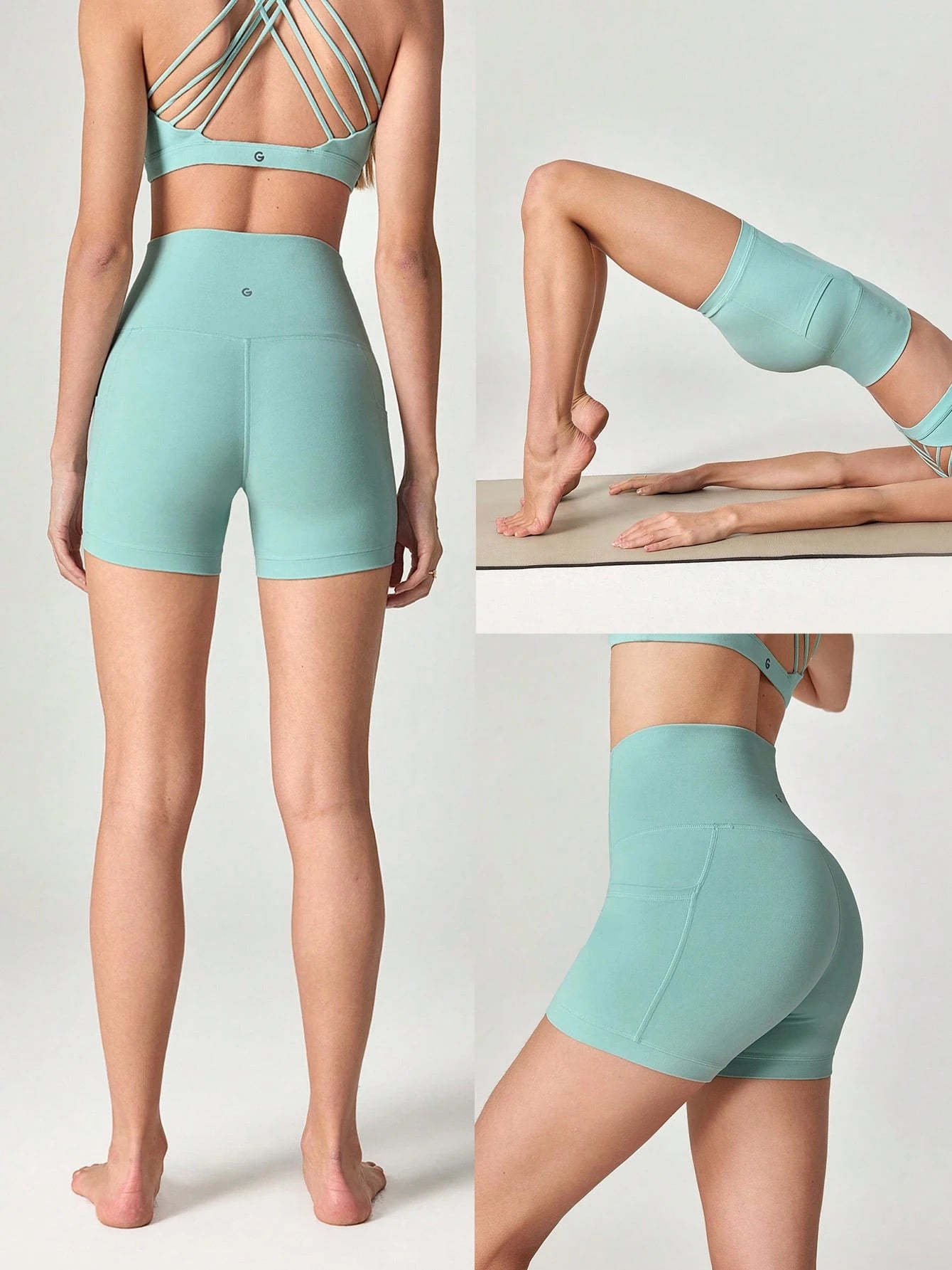 Clean & Direct (Best for general use)  Women's 4.3" Anti-Slip Pocket Bike Shorts - No Front Seam