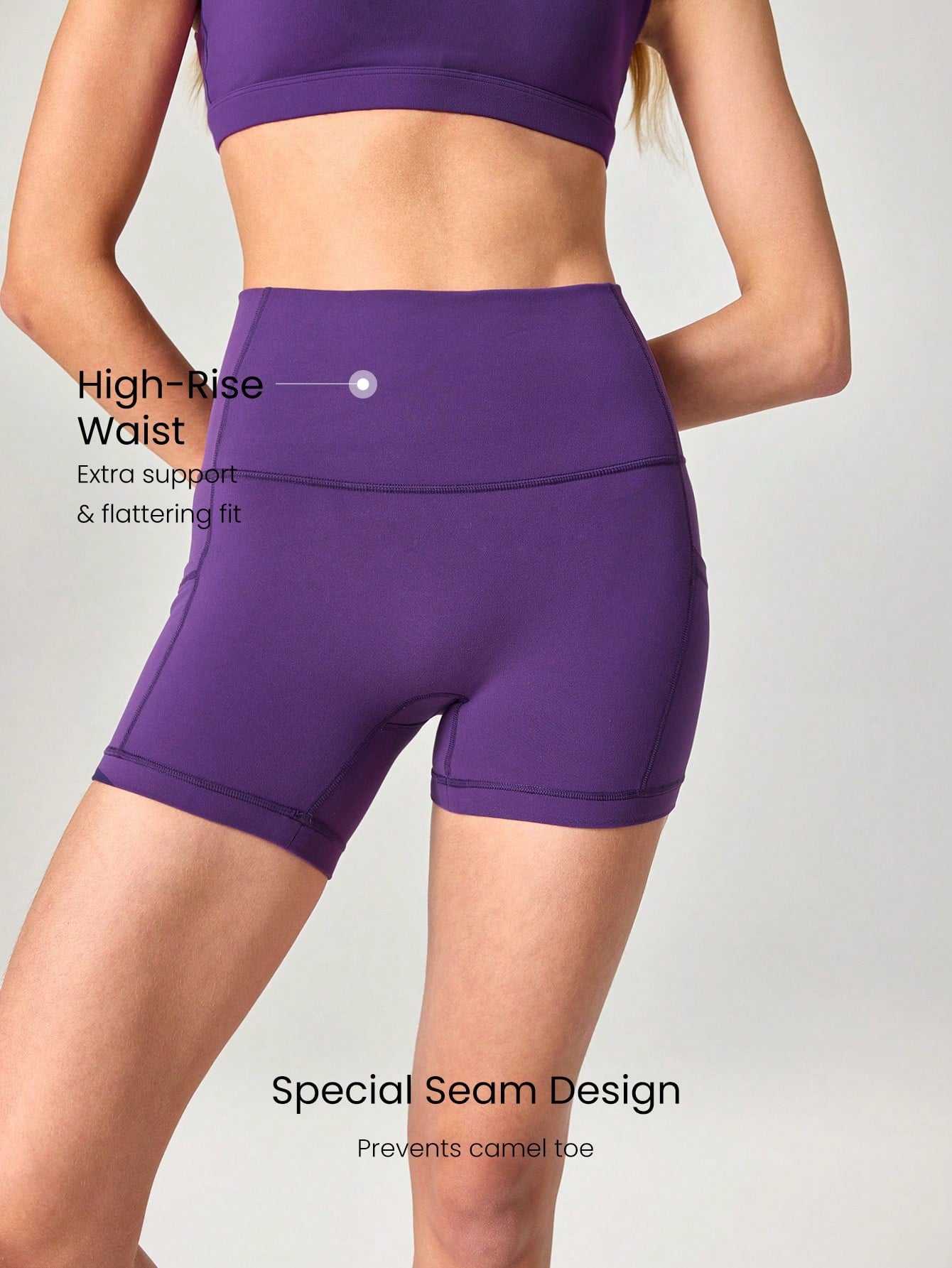 Clean & Direct (Best for general use)  Women's 4.3" Anti-Slip Pocket Bike Shorts - No Front Seam