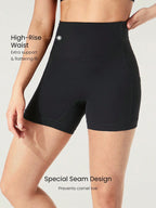 Clean & Direct (Best for general use)  Women's 4.3" Anti-Slip Pocket Bike Shorts - No Front Seam