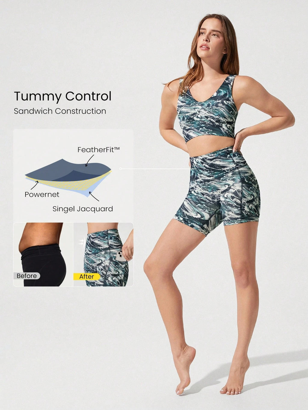 Clean & Direct (Best for general use)  Women's 4.3" Anti-Slip Pocket Bike Shorts - No Front Seam